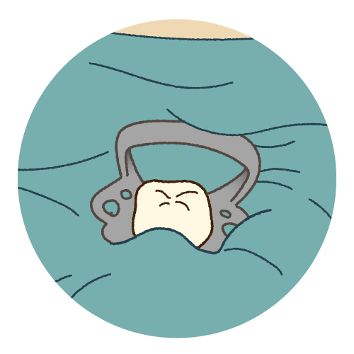 根管治療（歯内療法）で使用するゴムシート（ラバーダム）